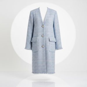 Chaqueta de Tweed Larga